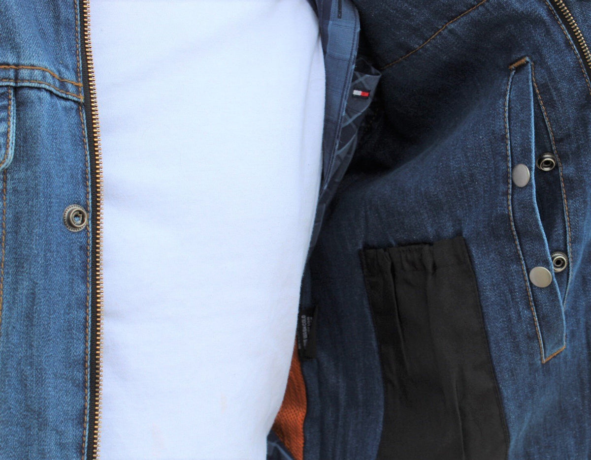 MataGear Motorcycle Blue Beauty Denim Vest image 4