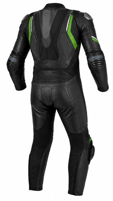 MATAGEAR Motorcycle New Green/Black 365G One piece Track Racing Suit CE Approved Protection