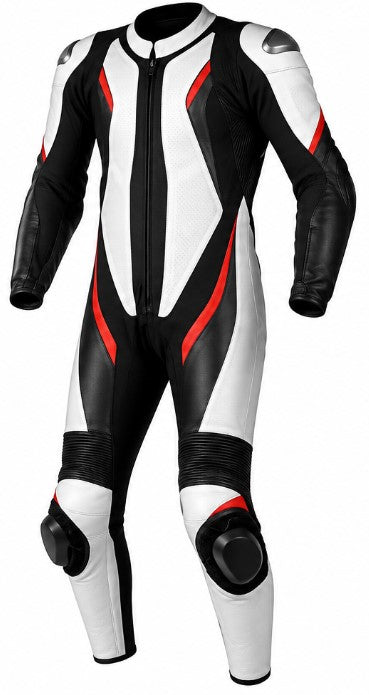 Matagear MG397 Motorcycle Race Red White Riding Leather Suit CE Approved Protection