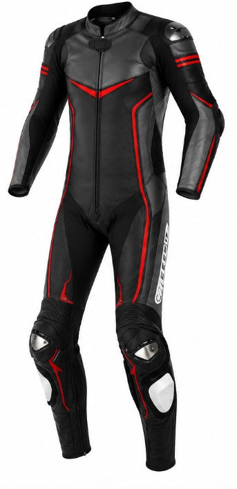Matagear MG363 Motorcycle Race Red Black Riding Leather Suit CE Approved Protection