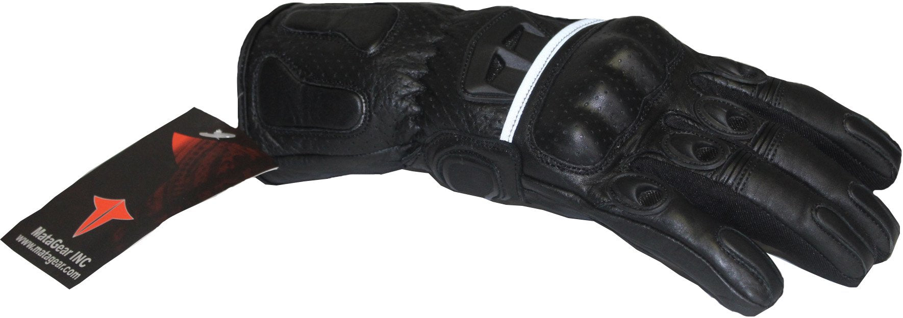 MG253 Motorcycle Black Scotchlite Gloves image 1