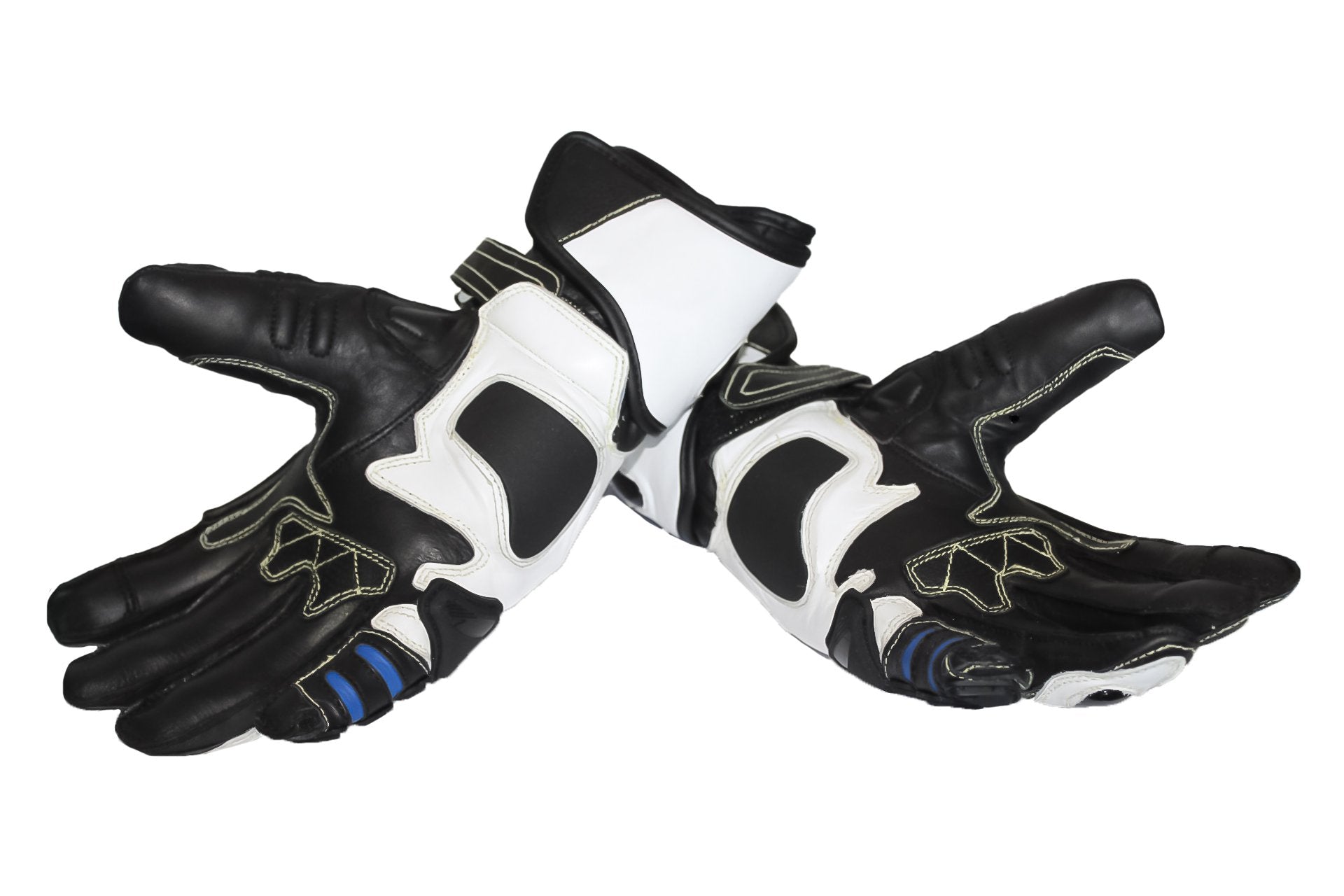 MG272  Titanium Blue Kangaroo Motorcycle Gloves image 2