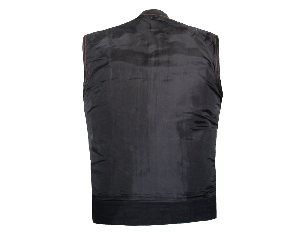 MG441 Brown Motorcycle Vest image 5