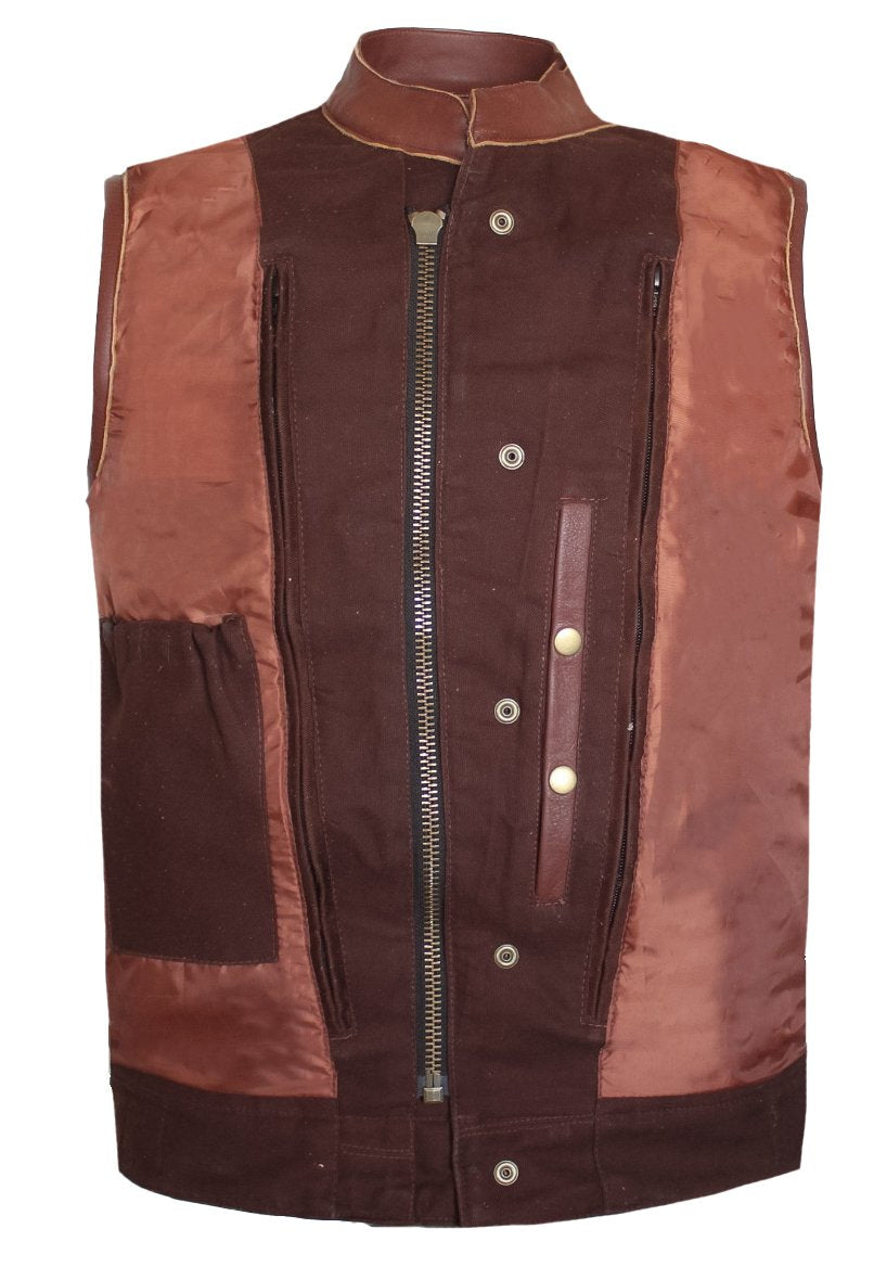 MG449 Motorcycle Club Leather Vest image 5