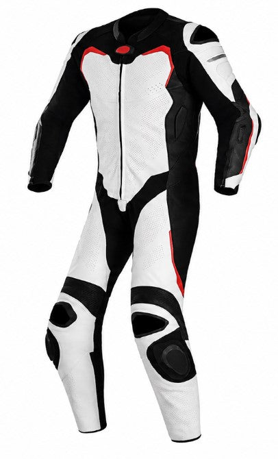 Matagear MG364 Motorcycle Race Black White Riding Leather Suit CE Approved Protection