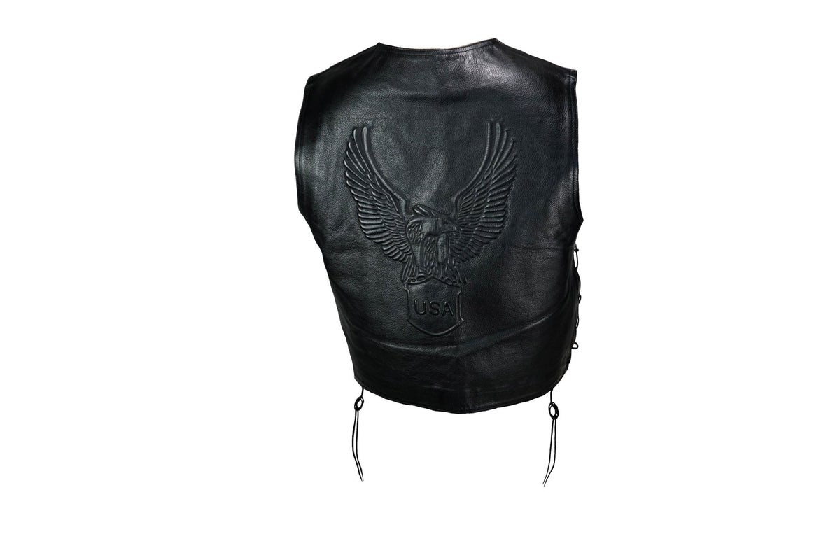 MG414 Eagle Chromed Motorcycle Vest image 2