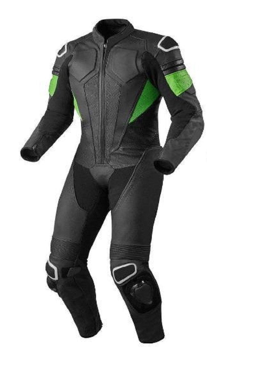Matagear MG375 One Piece Motorcycle Riding Black Track Leather Suit image