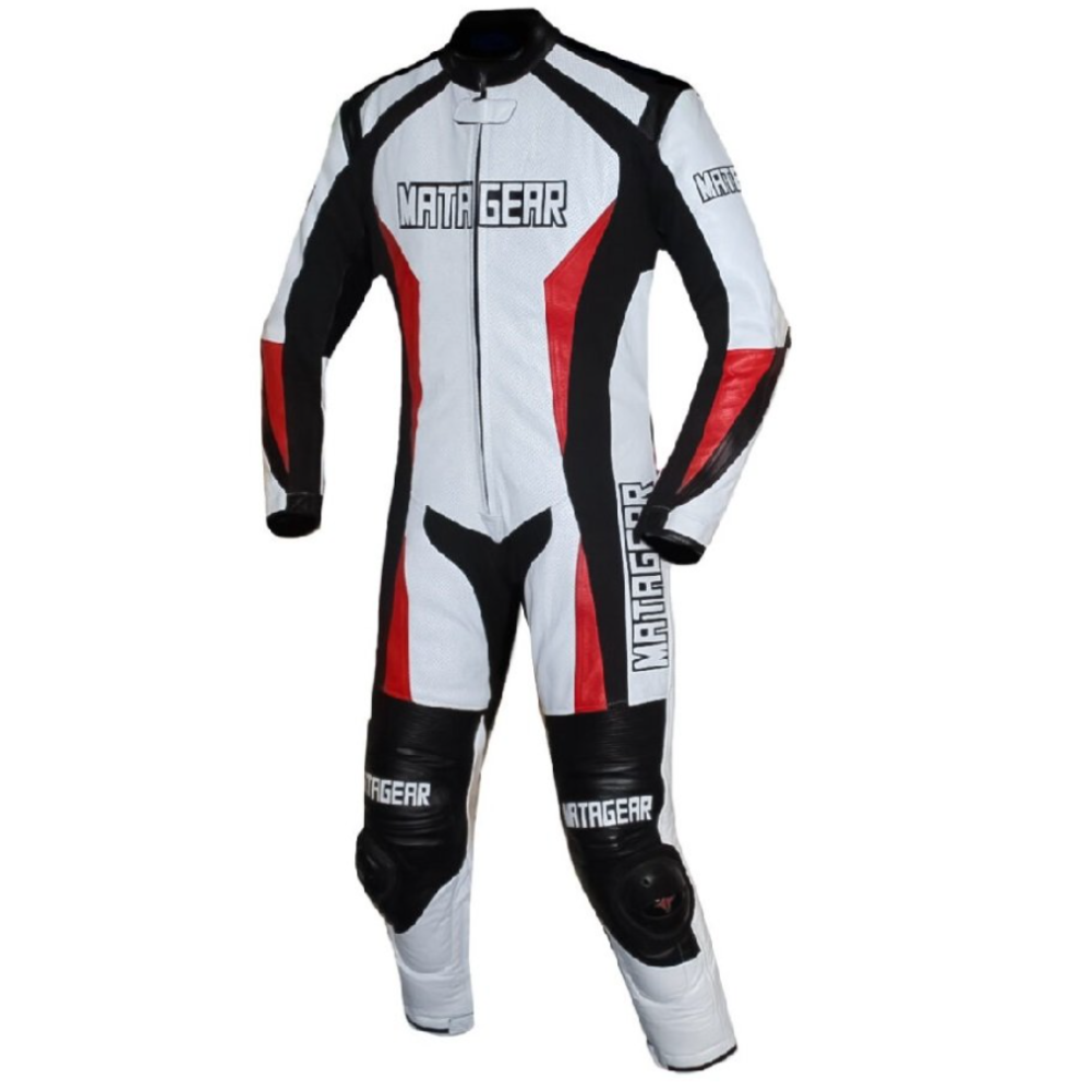 Matagear MG382 Motorcycle One Piece Riding Leather Iris Suit CE Approved Protection image 0