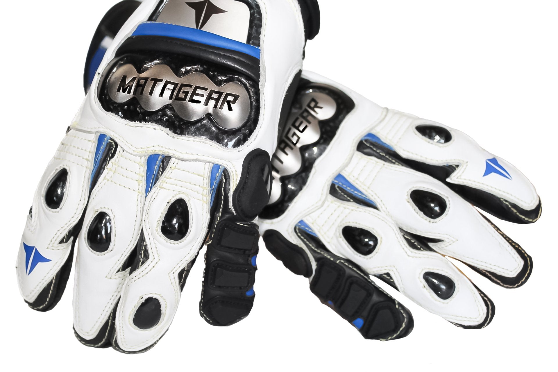 MG272  Titanium Blue Kangaroo Motorcycle Gloves image 4