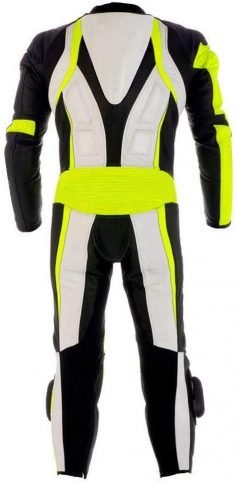 Matagear MG351 Motorcycle Yellow White Riding Leather Suit CE Approved Armors image 1