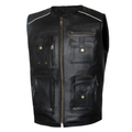 MG435 Motorcycle Leather Vest image 0