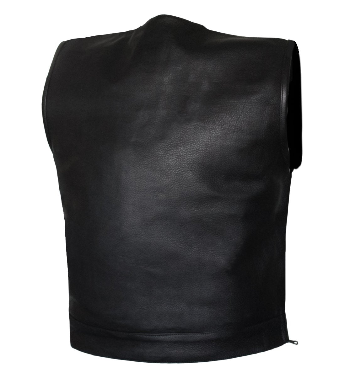 MG422 Low Style Cut Motorcycle Club Leather Vest image 3