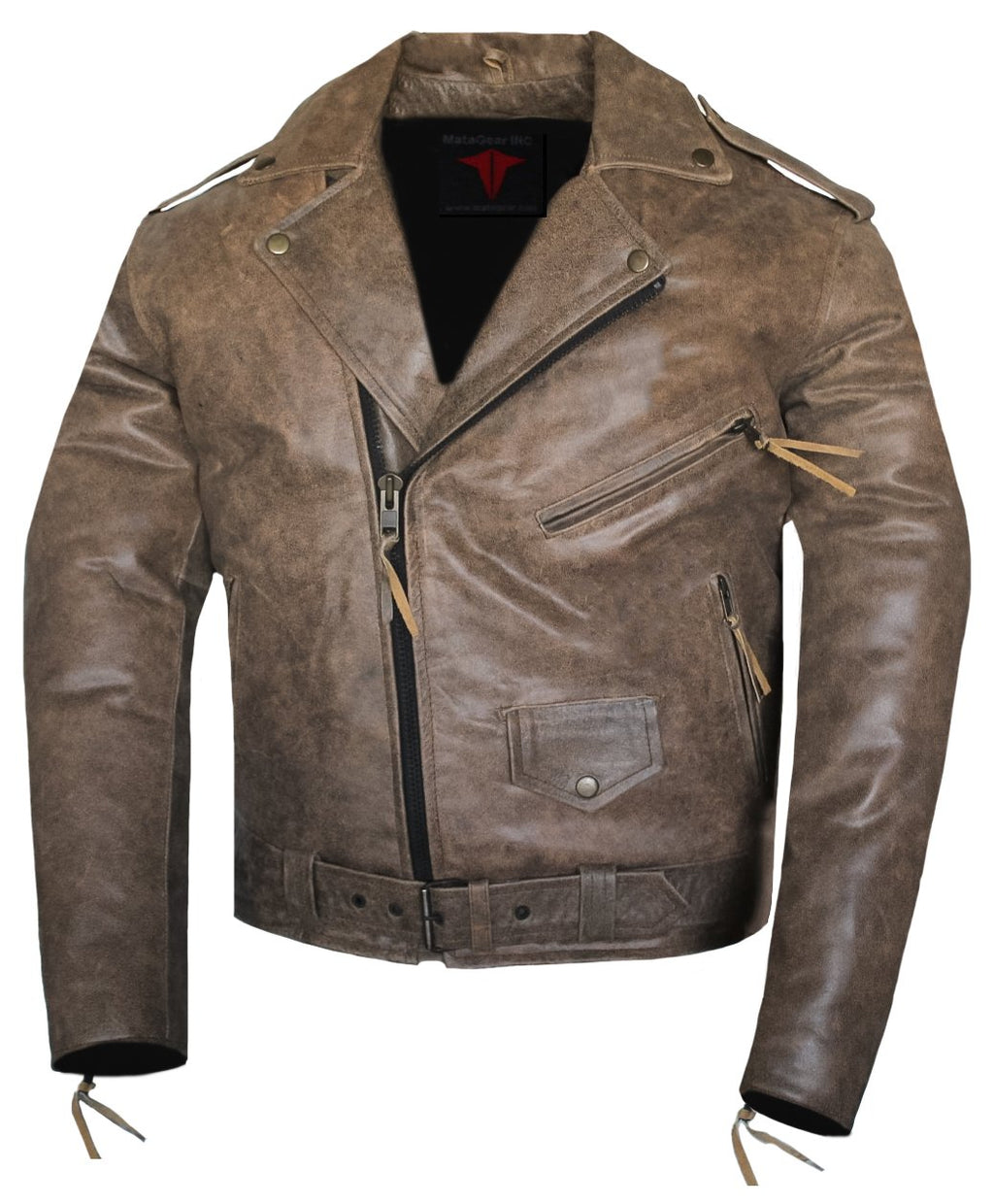 MG107 Classic Motorcycle Jacket image 3