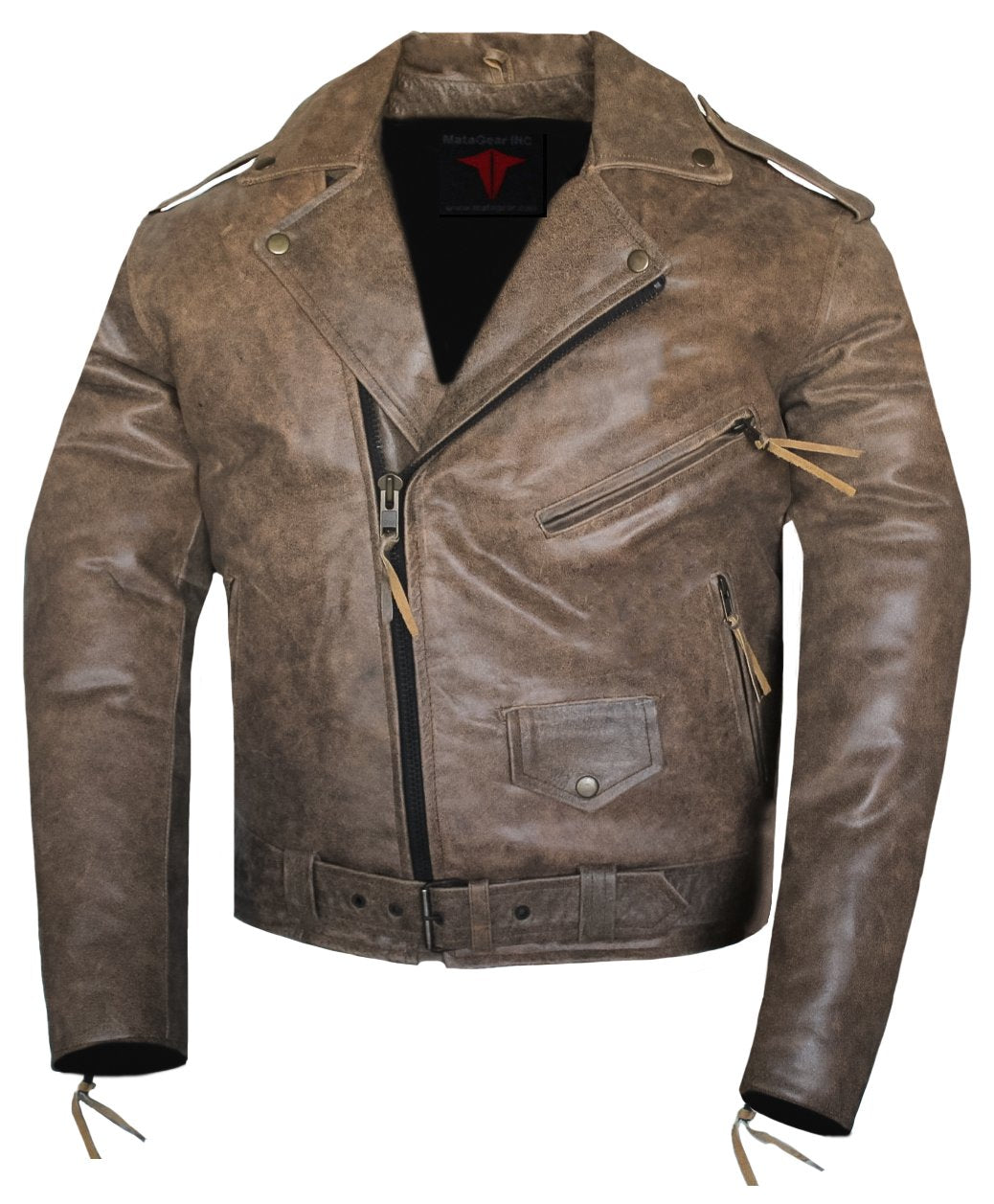 MG107 Classic Motorcycle Jacket image 3