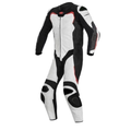 Matagear MG364 Motorcycle Race Black White Riding Leather Suit CE Approved Protection image 0