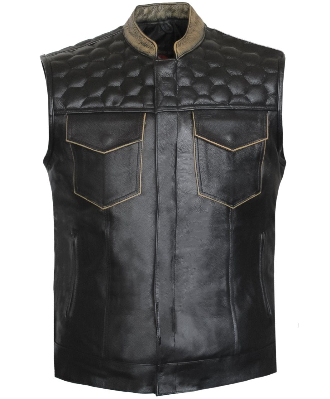 MG445 Mens Motorcycle Padded Club Vest image 3