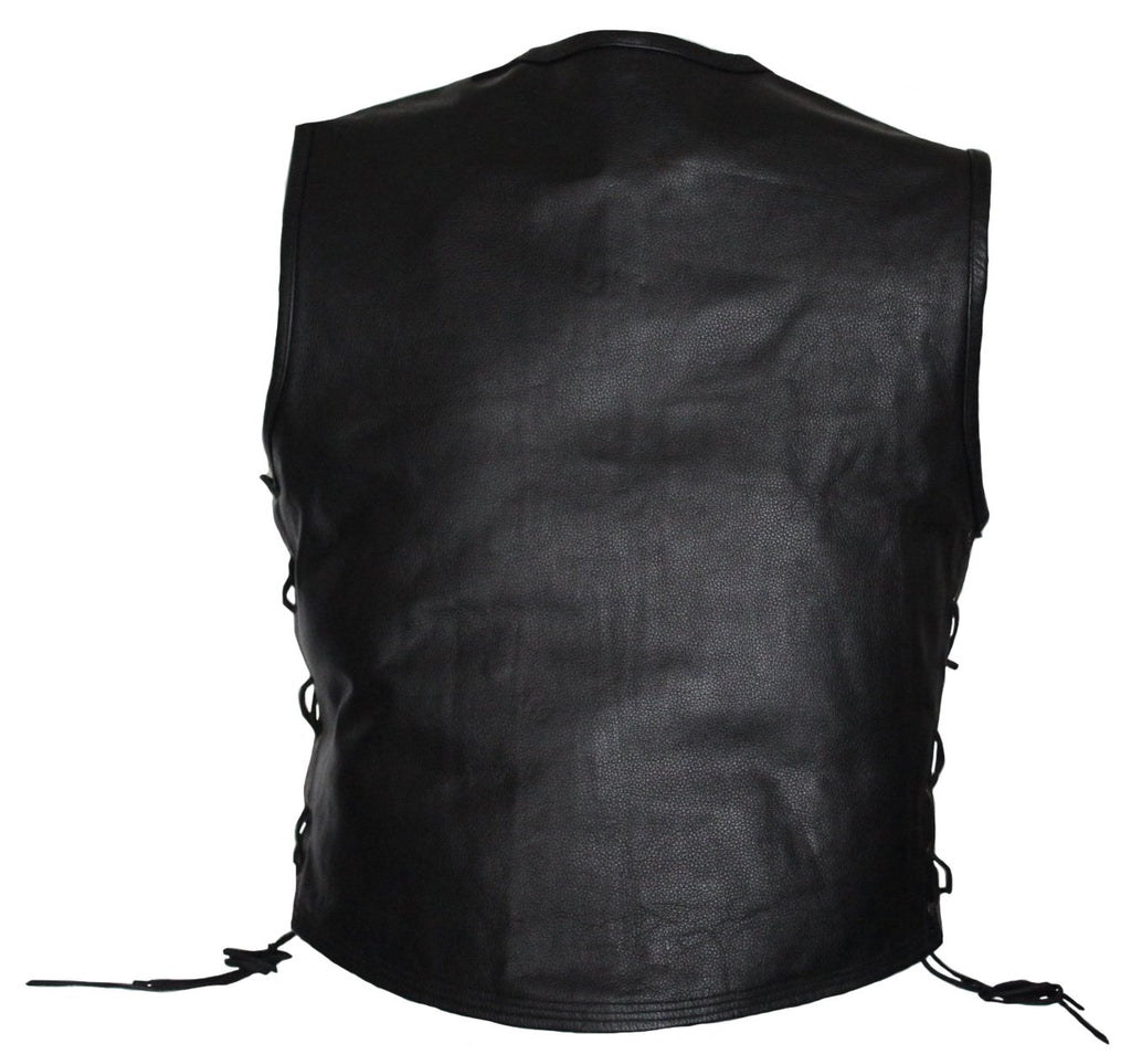 MG461 Motorcycle Men Leather Vest image 3