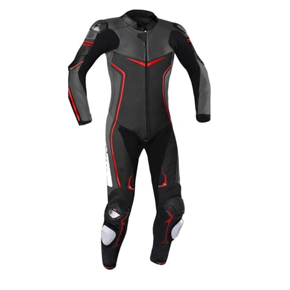 Matagear MG363 Motorcycle Race Red Black Riding Leather Suit CE Approved Protection image 0