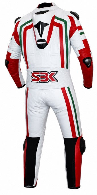 Matagear SBK Motorcycle One Piece Black Riding Leather Suit CE Approved Protection