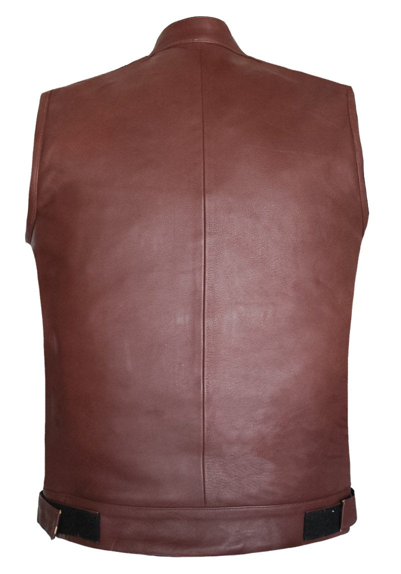 MG449 Motorcycle Club Leather Vest image 3