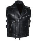 MG431 Mens Zippered Classic Style Motorcycle Vest image 0