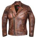 MG508 Motorcycle Women Brown Leather Jacket image 0