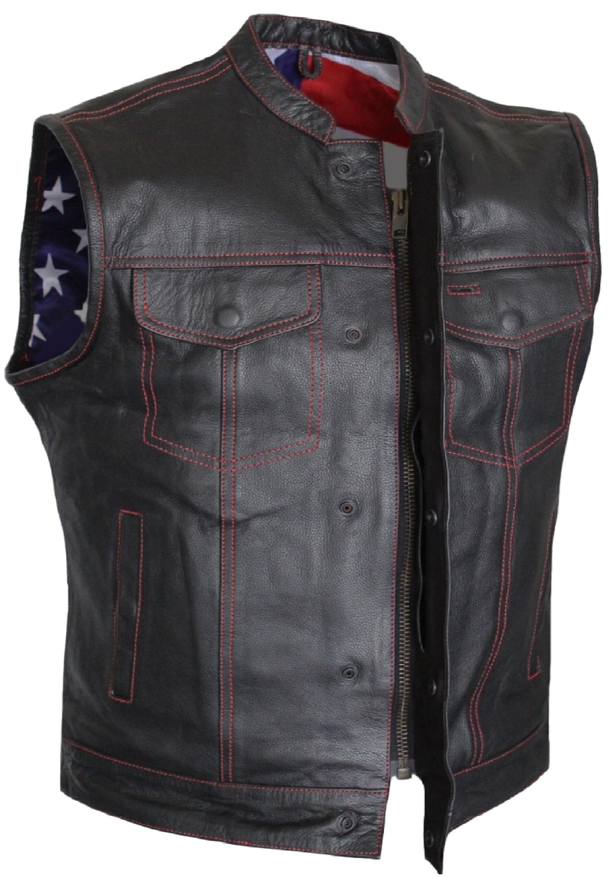 MG419 US Flag Motorcycle Vest image 1