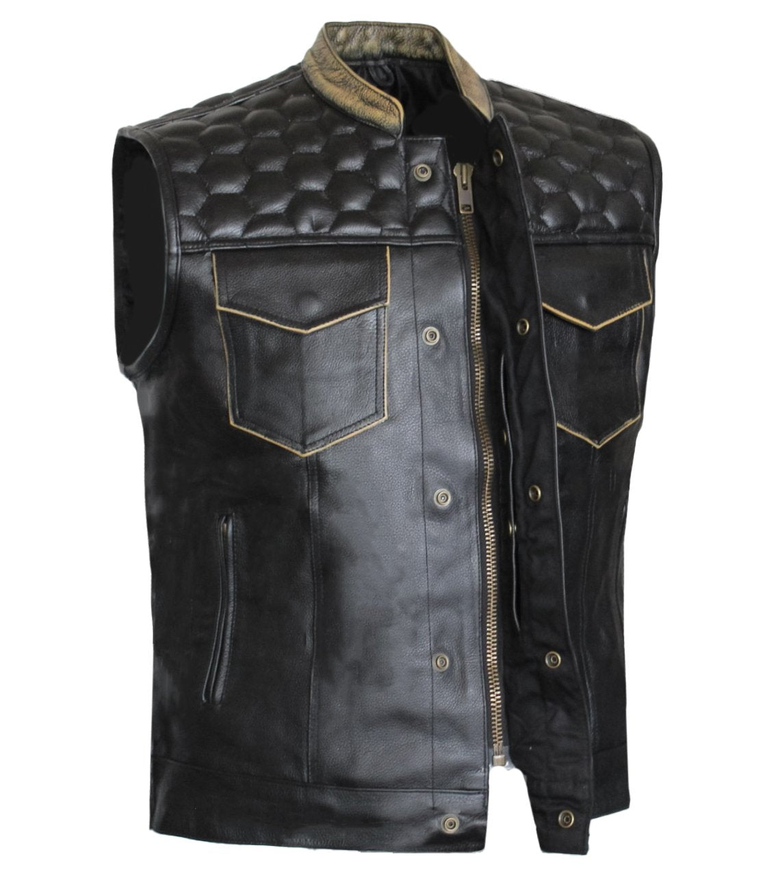 MG445 Mens Motorcycle Padded Club Vest image 2