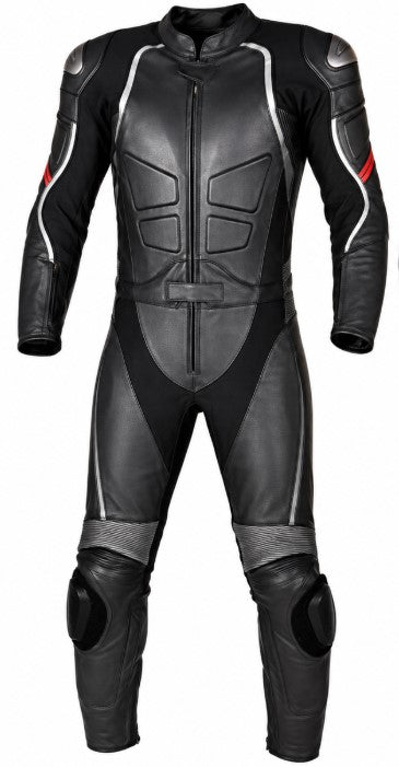Matagear MG367 Motorcycle Two Piece Black Riding Leather Suit CE Approved Protection