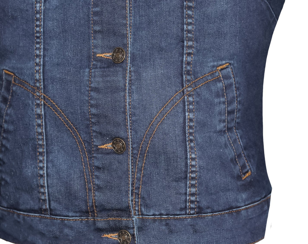 MG478 Motorcycle Denim Vest image 5