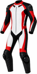 Matagear MG355 Motorcycle Race Red White Riding Leather Suit CE Approved Protection