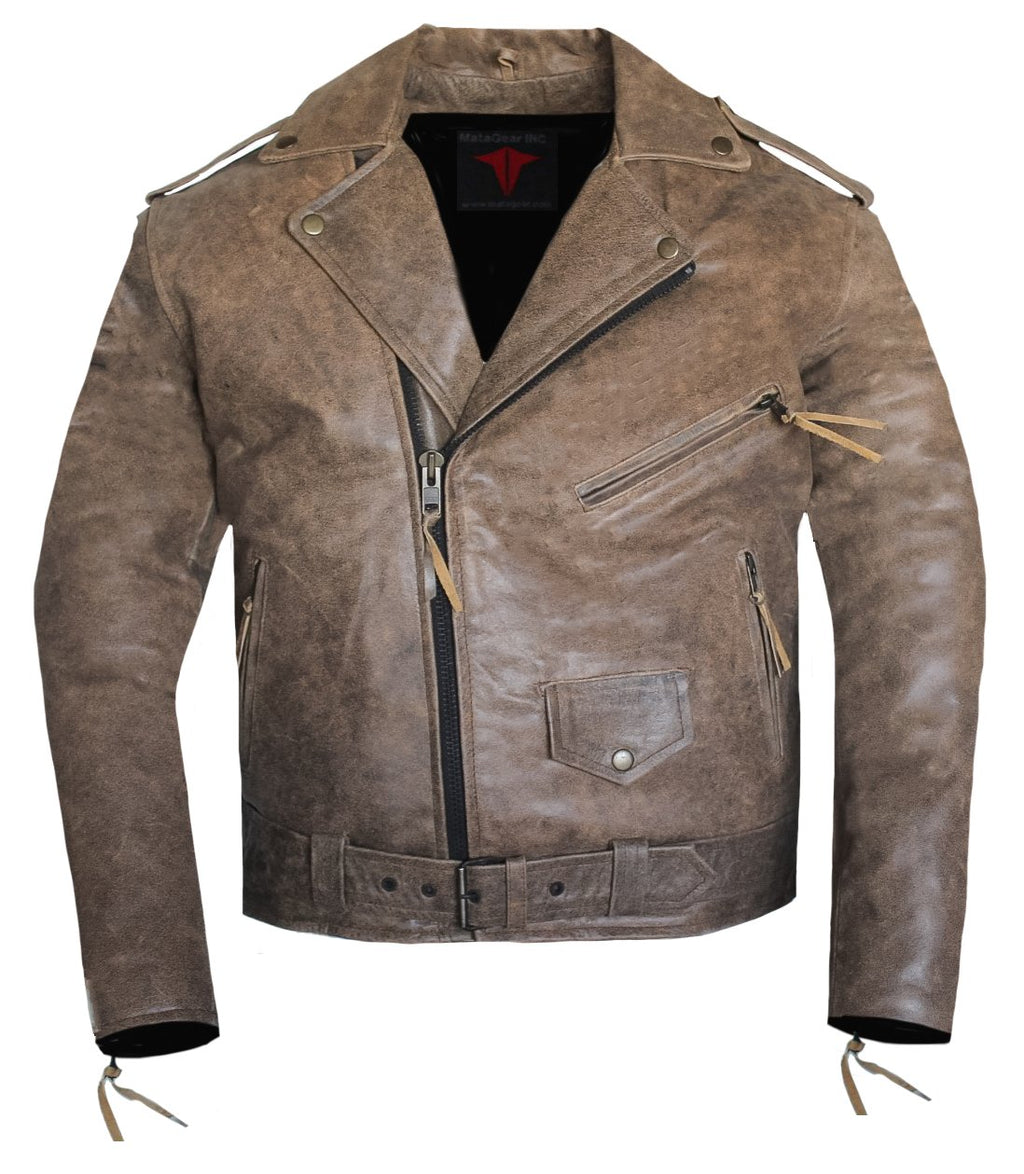 MG107 Classic Motorcycle Jacket image 2