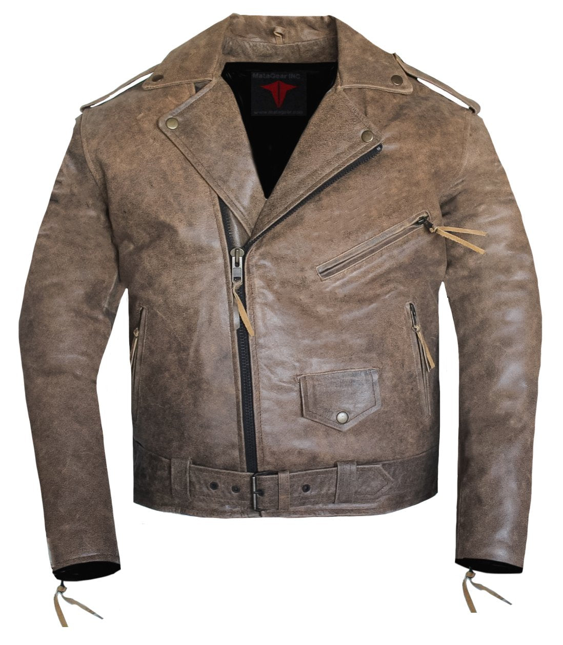 MG107 Classic Motorcycle Jacket image 2