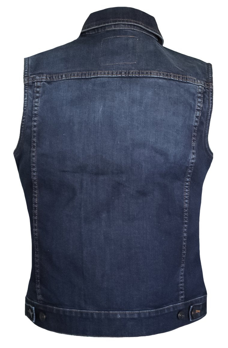 MG478 Motorcycle Denim Vest image 4