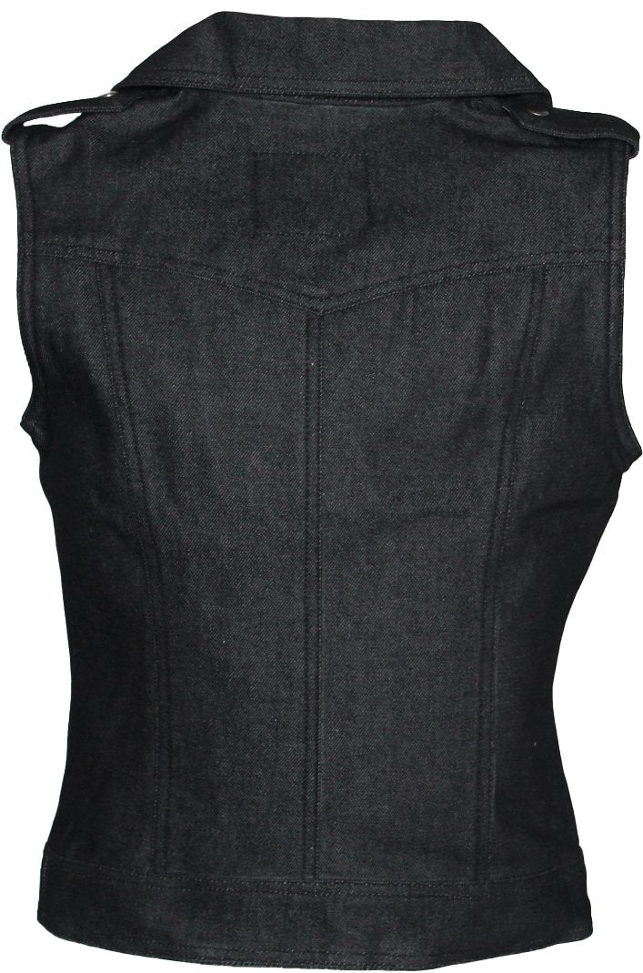 MG473BLK Motorcycle Ladies Vest image 3
