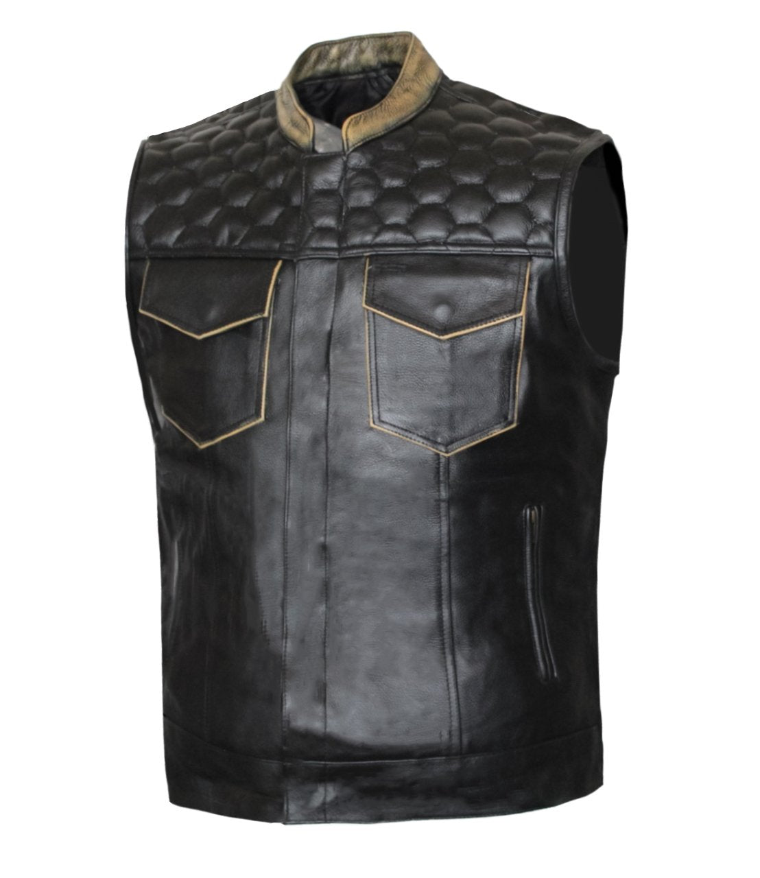 MG445 Mens Motorcycle Padded Club Vest image 4