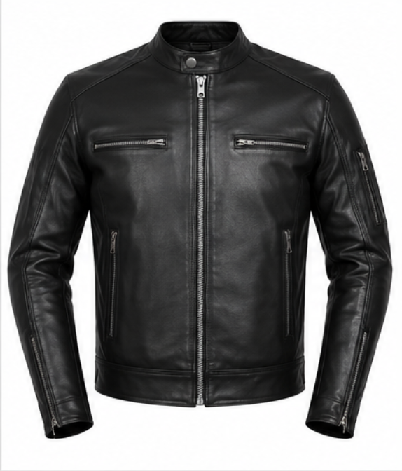 MG113 Men Motorcycle Leather Jacket