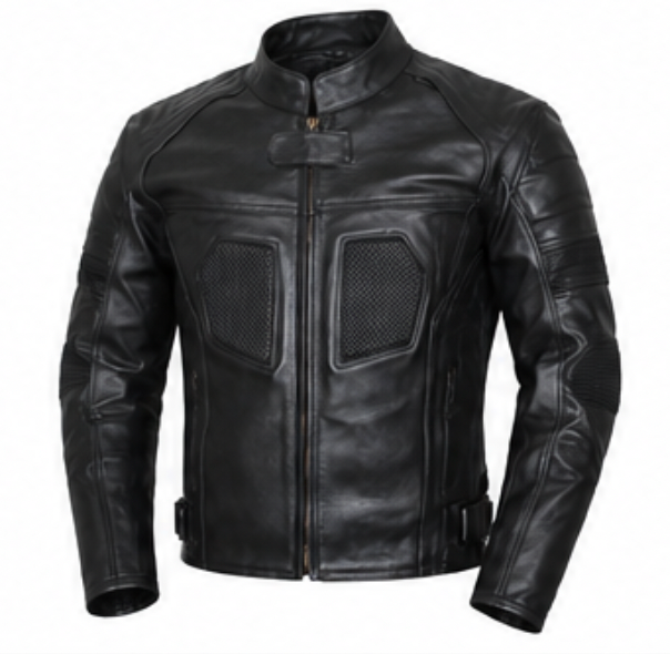 MG115 Men Classic Motorcycle Leather Jacket
