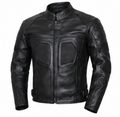 MG115 Men Classic Motorcycle Leather Jacket