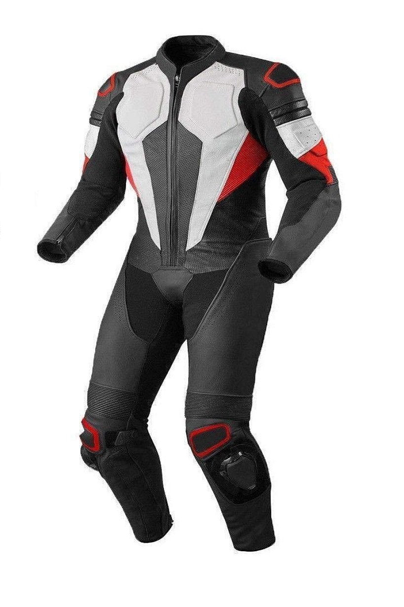 Matagear MG375 One Piece Motorcycle Riding Black Track Leather Suit image