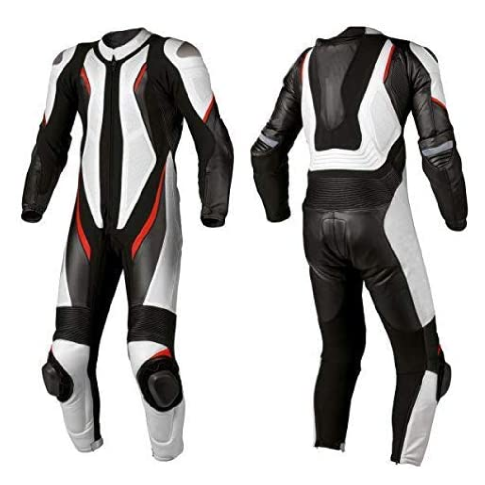 Matagear MG397 Motorcycle Race Red White Riding Leather Suit CE Approved Protection image 0