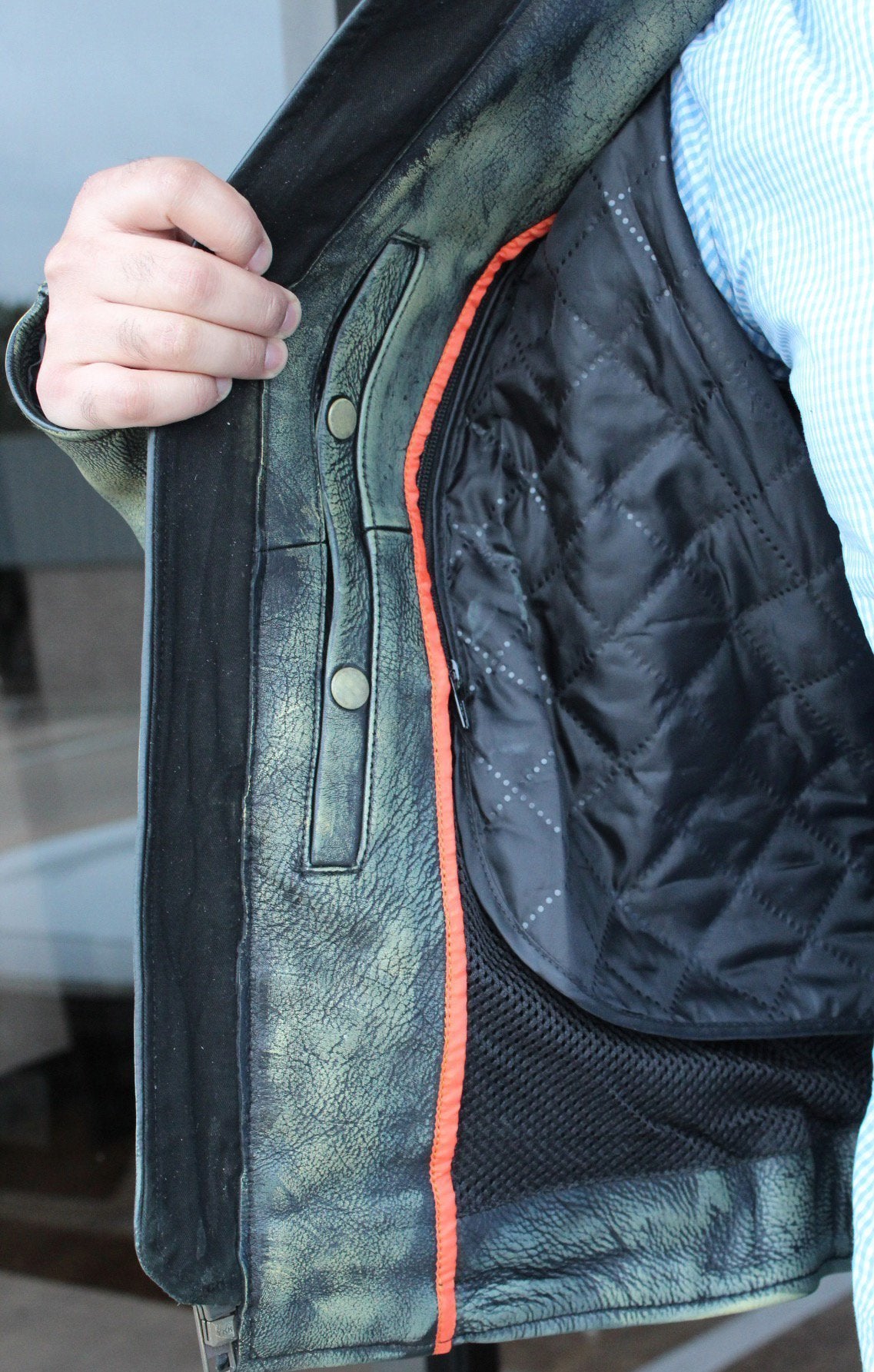 MG101 Motorcycle Leather Jacket image 8