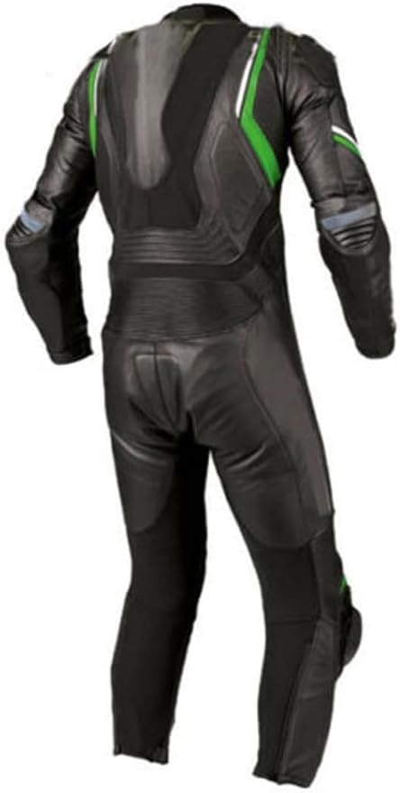 MATAGEAR Motorcycle New Green/Black 365G One piece Track Racing Suit CE Approved Protection image 1