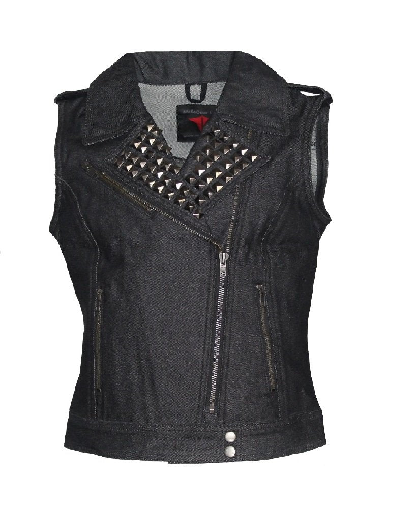 MG473BLK Motorcycle Ladies Vest image 0