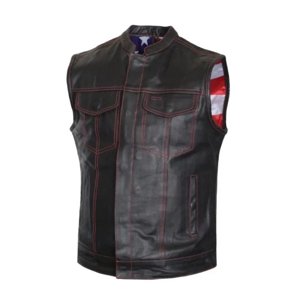 MG419 US Flag Motorcycle Vest image 0