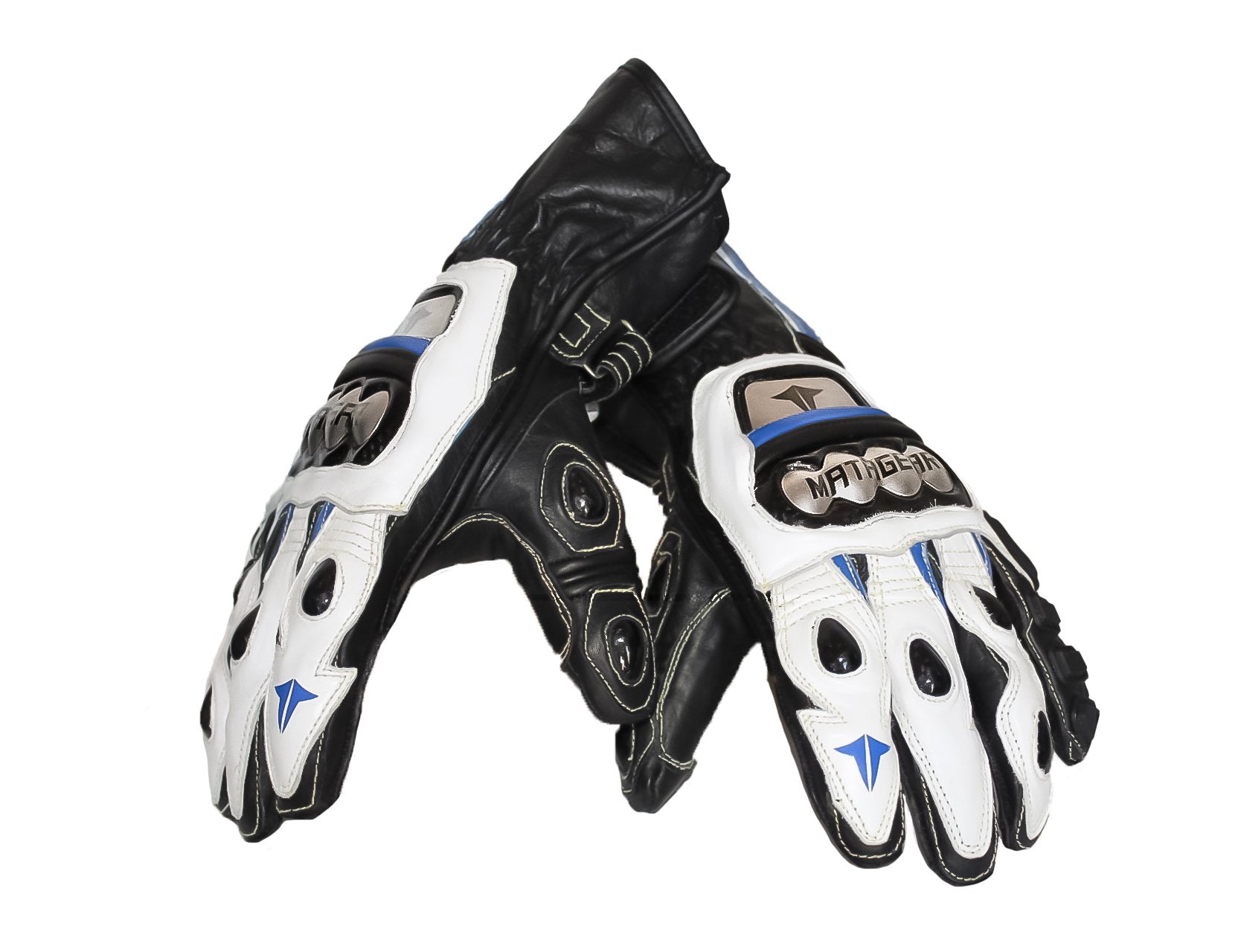 MG272  Titanium Blue Kangaroo Motorcycle Gloves image 3