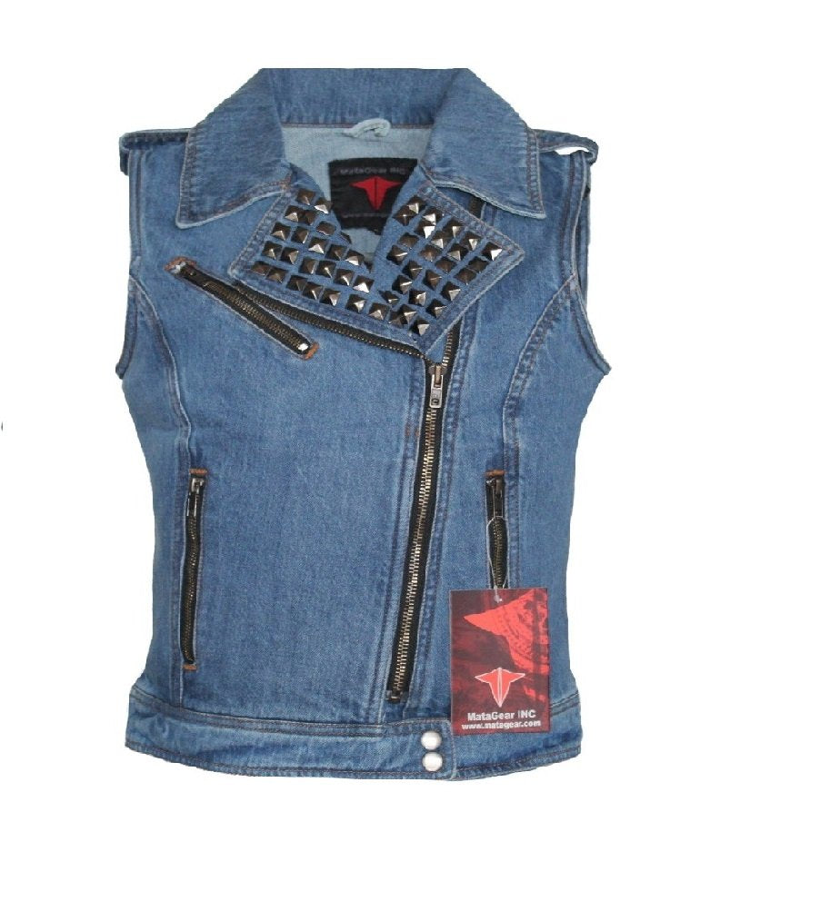 MG473BL Motorcycle Women Vest image 0