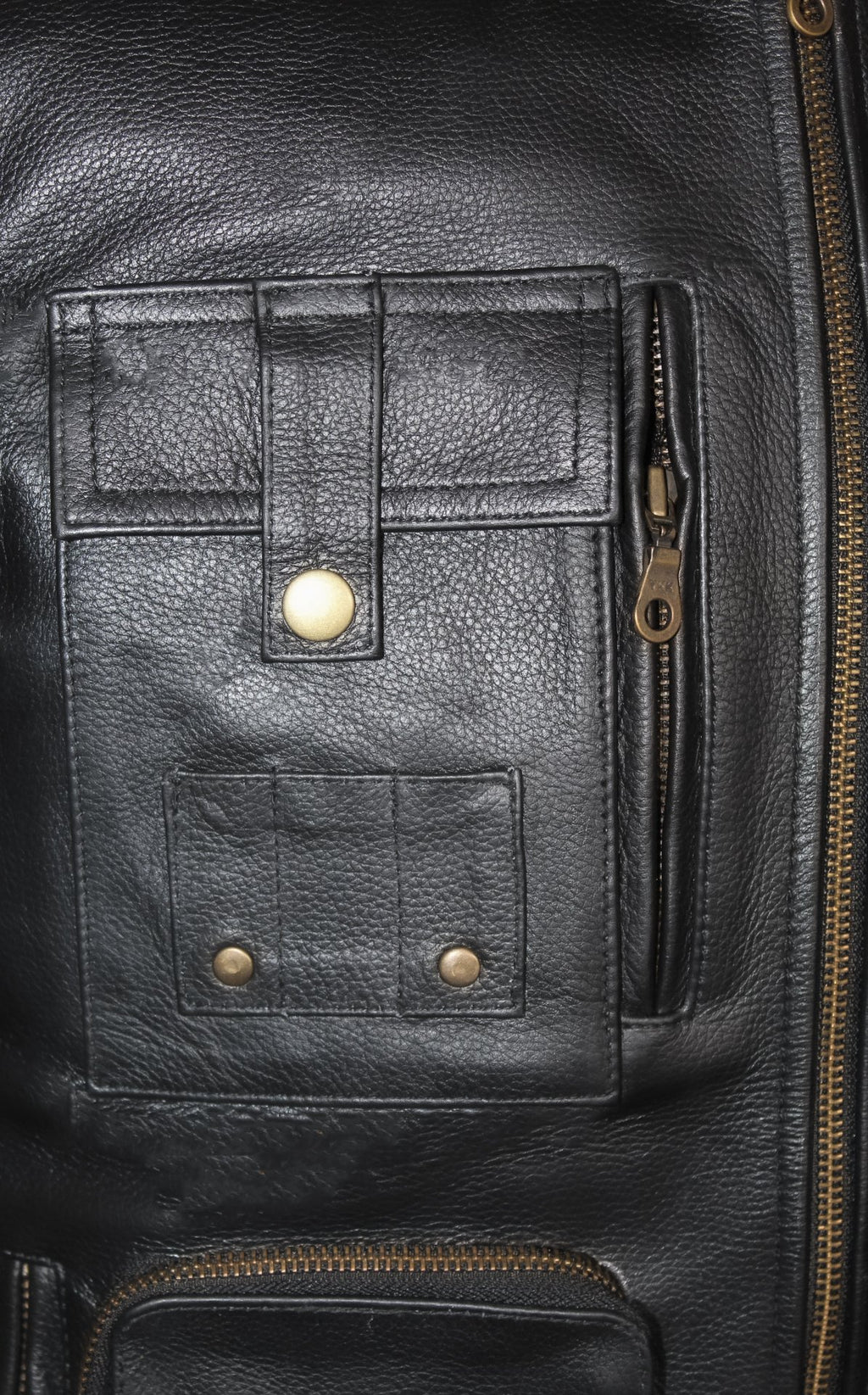 MG435 Motorcycle Leather Vest image 7