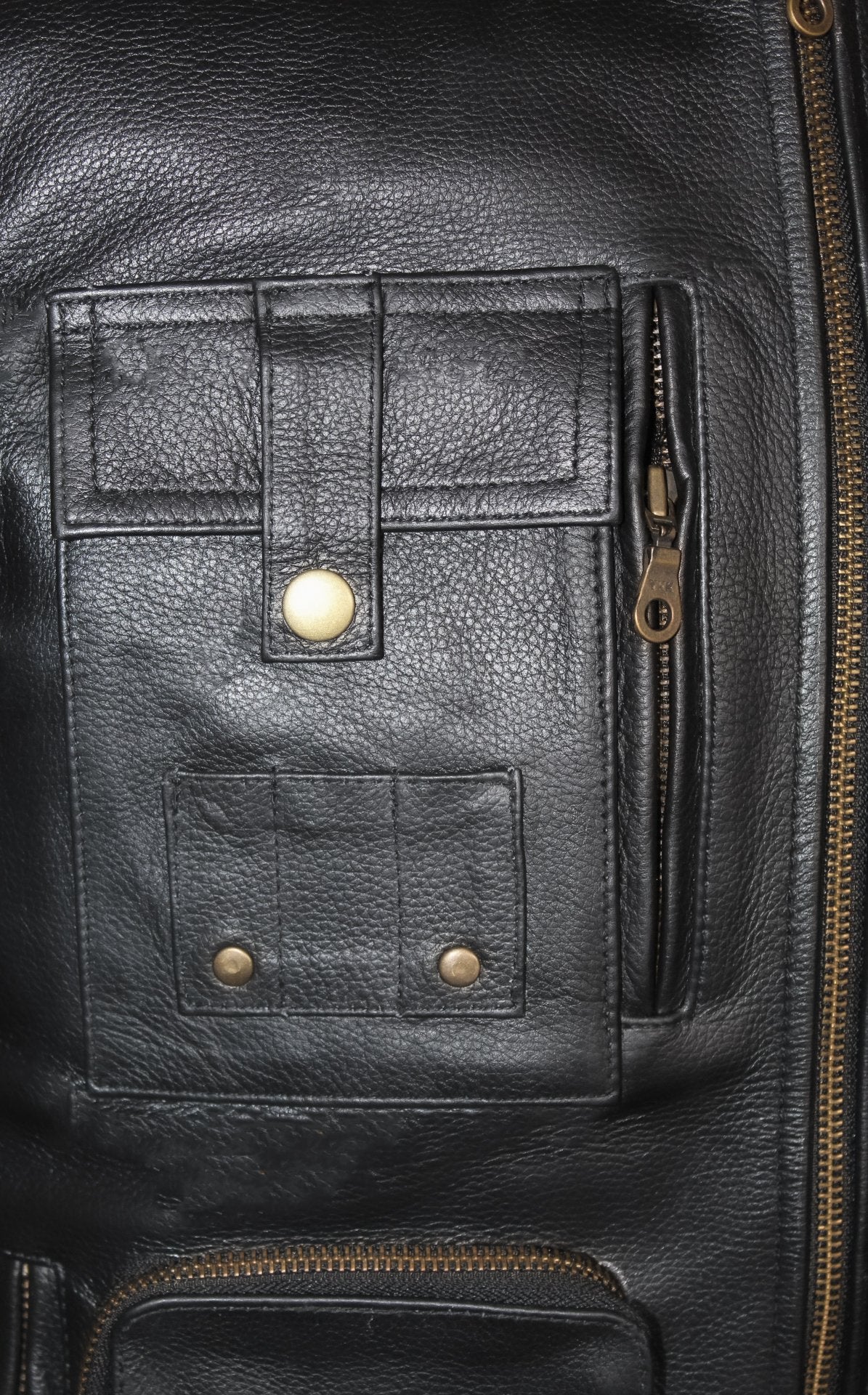 MG435 Motorcycle Leather Vest image 7