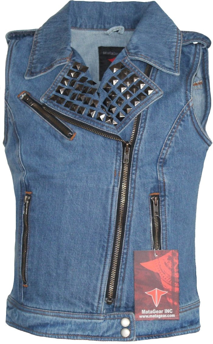 MG473BL Motorcycle Women Vest image 1